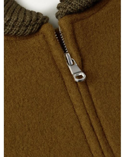 A Kind Of Guise Green Bajar Virgin Wool And Cashmere-blend Bomber Jacket for men