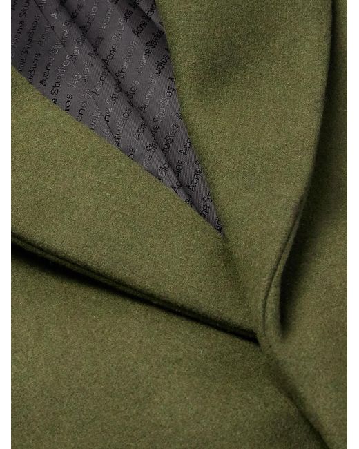 Acne Green Orkar Wool-Blend Coat for men
