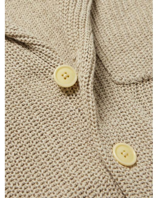 Alex Mill Natural Ribbed Linen And Cotton-blend Cardigan for men