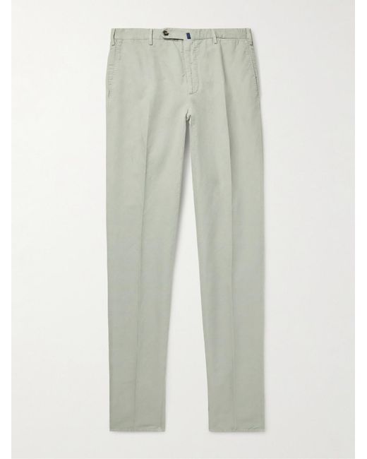 Slowear Green Venezia 1951 Slim-Fit Garment-Dyed Chinolino Trousers for men
