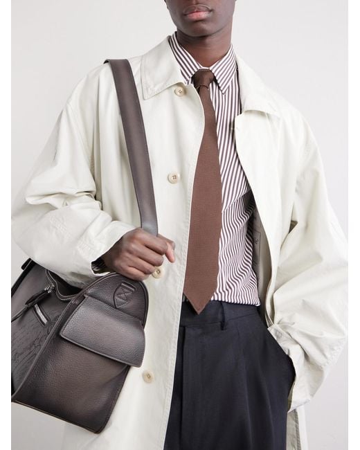Berluti Gray Periple Leather Weekend Bag for men