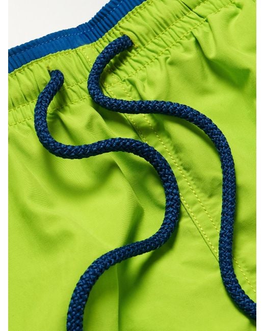 Vilebrequin Green Moka Straight-Leg Mid-Length Econyl Swim Shorts for men