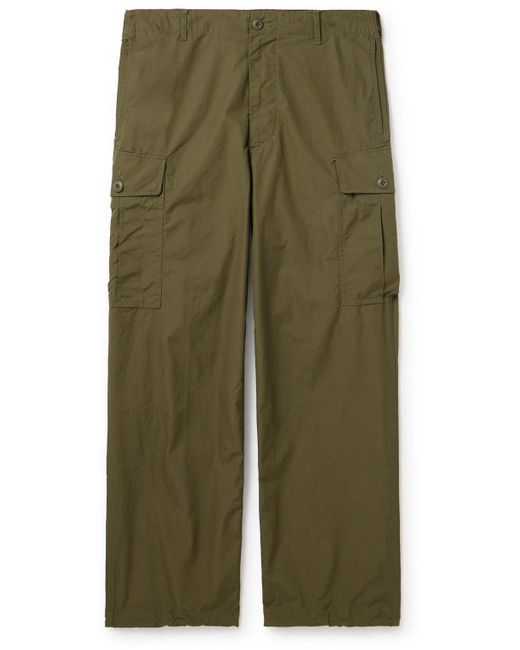 Beams Plus Green Straight-leg Cotton-ripstop Cargo Trousers for men