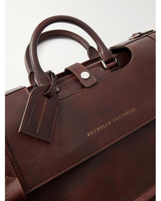 Brunello Cucinelli Brown Leather Suit Carrier for men