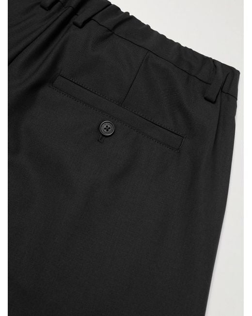 NN07 Black Kay 1088 Straight-leg Pleated Recycled Woven Trousers for men