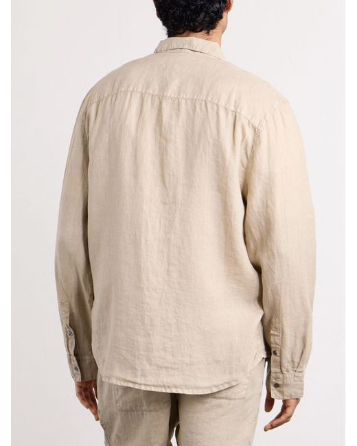 James Perse Natural Linen Canvas Shirt for men