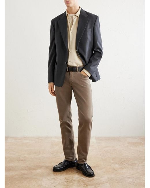 Peter Millar Natural Fairfield Straight-leg Garment-dyed Jeans for men
