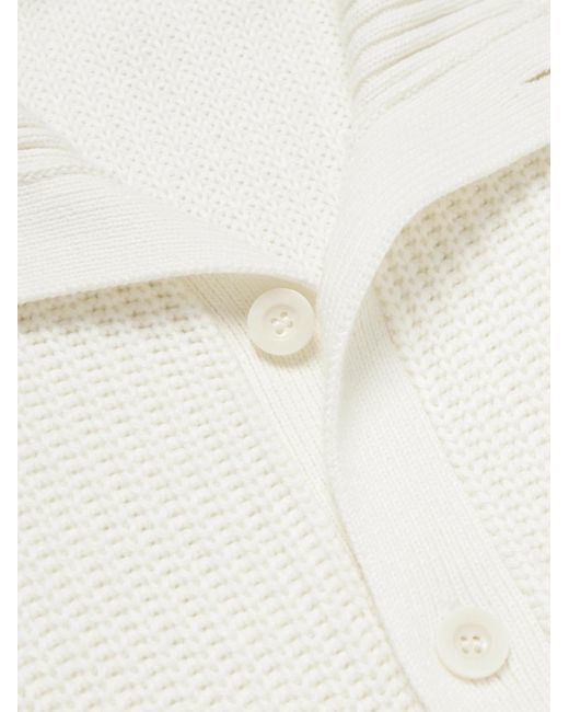 Frescobol Carioca Natural Claudio Ribbed Cotton And Cashmere-Blend Cardigan for men