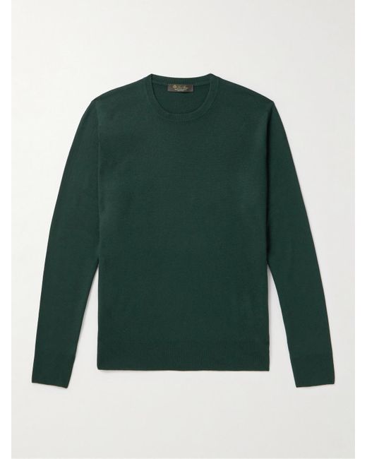 Loro Piana Green Slim-fit Baby Cashmere Sweater for men