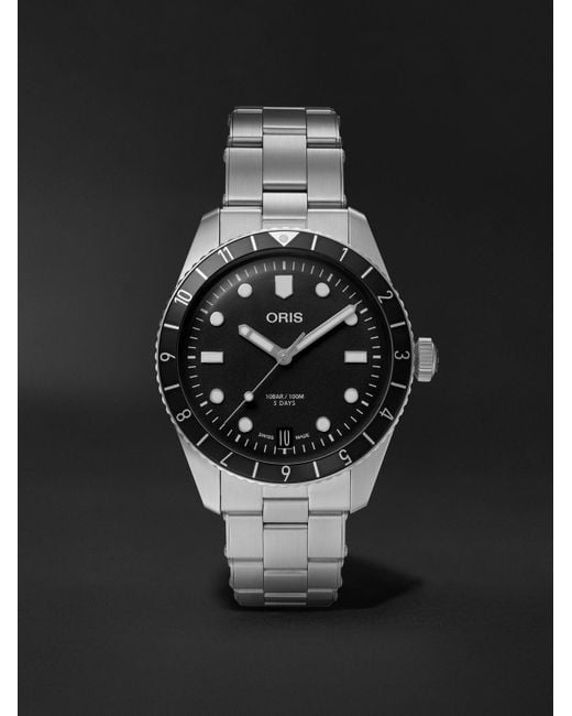 Oris Black Divers Sixty-Five Automatic Stainless Steel Watch, Ref. 01 400 7772 4054-07 8 20 18 for men