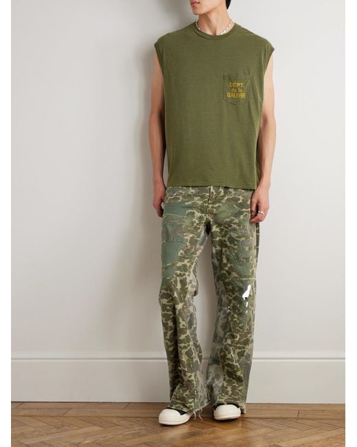 GALLERY DEPT. Green Venura Straight-leg Patchwork Camouflage-print Cotton-canvas Trousers for men