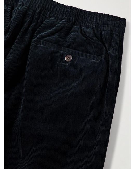 Pantaloni slim-fit in velluto a coste di cotone con pinces Brad di Polo Ralph Lauren in Blue da Uomo