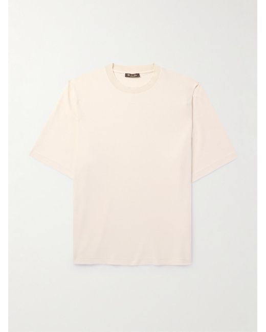 Loro Piana Natural Quarna Silk-Blend Twill T-Shirt for men