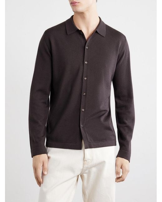 Slowear Black Zanone Virgin Wool Sweater for men