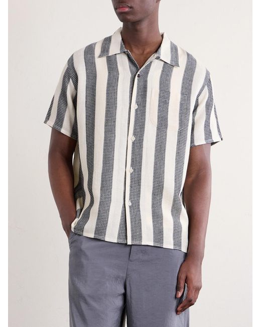 Kardo Black Chintan Striped Cotton Shirt for men