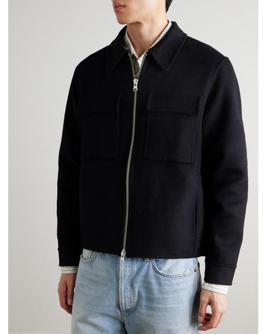 NN07 Black Alban 8447 Wool-Blend Felt Jacket for men