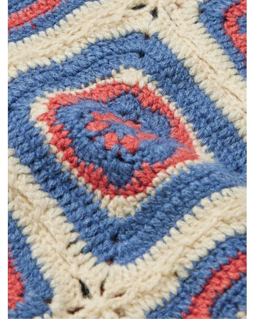 NN07 Blue 6523 Crocheted Sweater for men