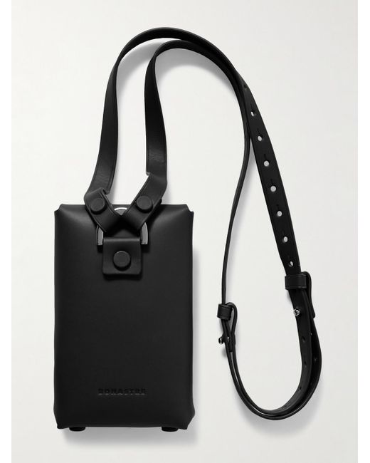 Bonastre Black Folder Leather Phone Pouch for men