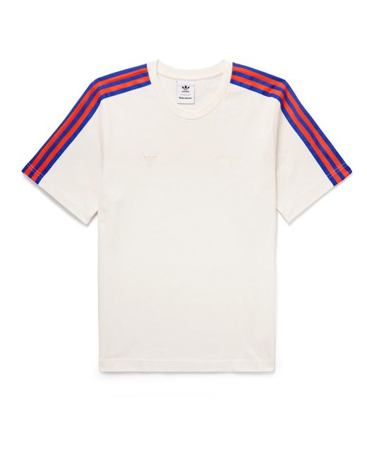 Adidas Originals Pink Wales Bonner Webbing-trimmed Embroidered Organic Cotton-jersey T-shirt for men