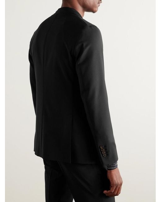 Boglioli Black K-jacket Unstructured Wool-blend Crepe Suit Jacket for men