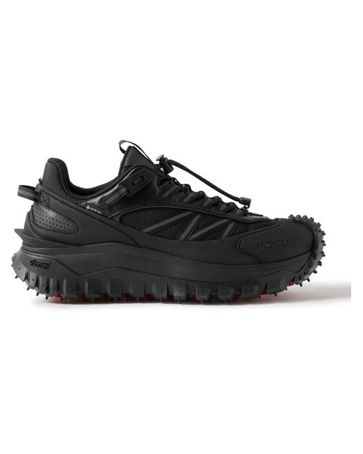 Moncler Black Trailgrip Gtx Leather-trimmed Ripstop And Canvas Sneakers for men