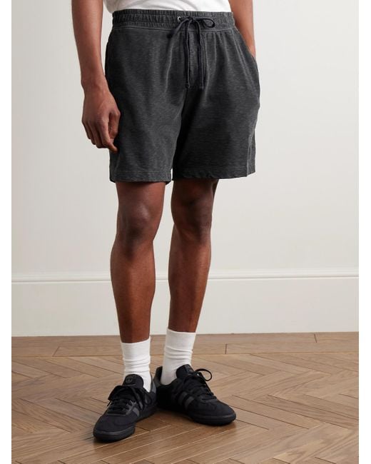 James Perse Gray Loopback Cotton-Jersey Drawstring Shorts for men