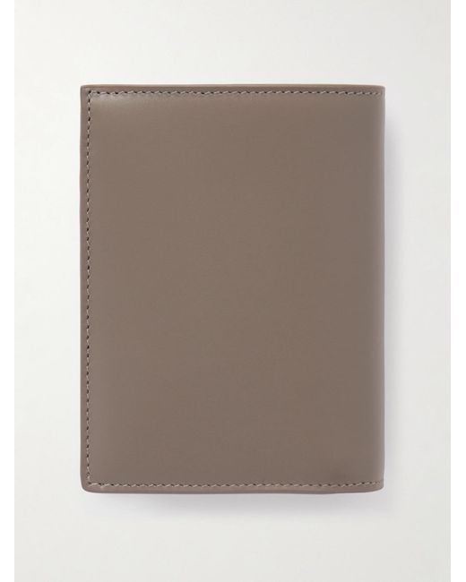 Saint Laurent Brown Logo-Print Leather Bifold Wallet for men