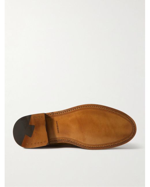 Sid Mashburn Brown Suede Penny Loafers for men