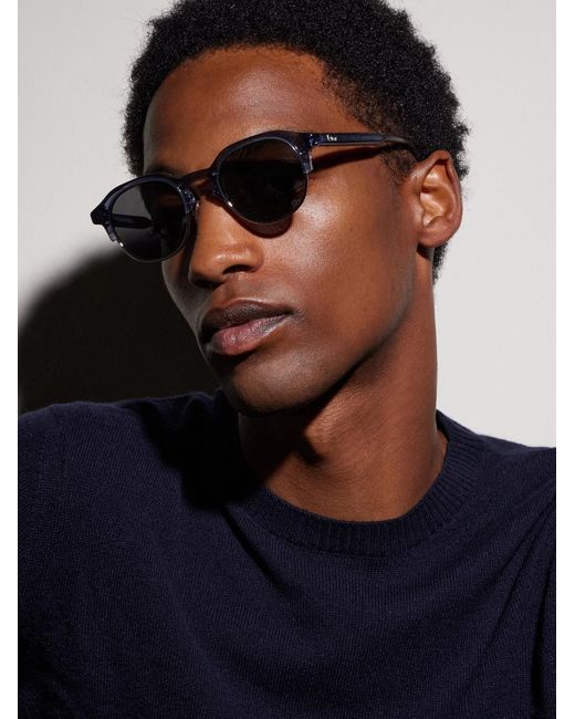 Dior Blue Dioribbon R1I Geometric Acetate Sunglasses for men