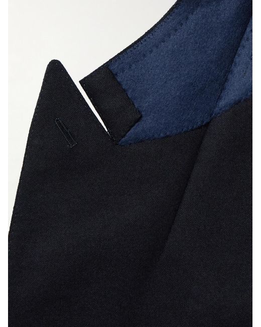 De Petrillo Blue Double-breasted Wool-blend Blazer for men