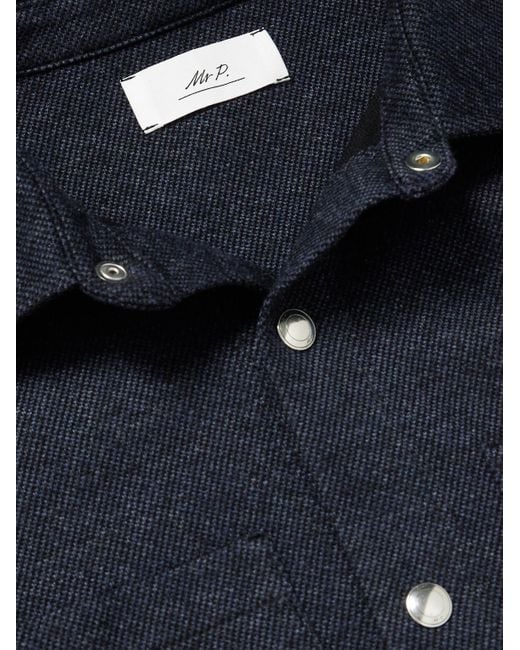 Mr P. Blue Twill Overshirt for men