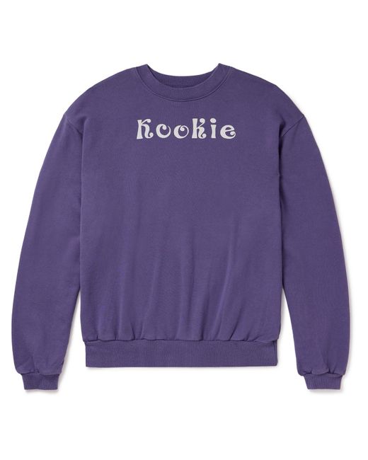 Kapital Purple Kookie Printed Cotton-jersey Sweatshirt for men