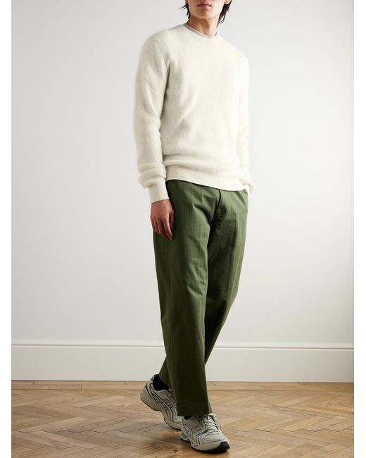Beams Plus Natural Alpaca-Blend Sweater for men