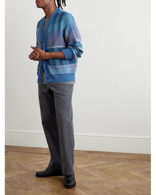 Mr P. Edward gerade geschnittene Hose aus "Cavalry"-Twill aus einer Baumwollmischung mit Falten in Gray für Herren