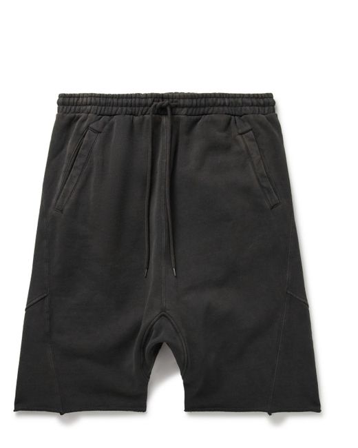 Entire studios Black Organic Cotton-jersey Drawstring Shorts for men