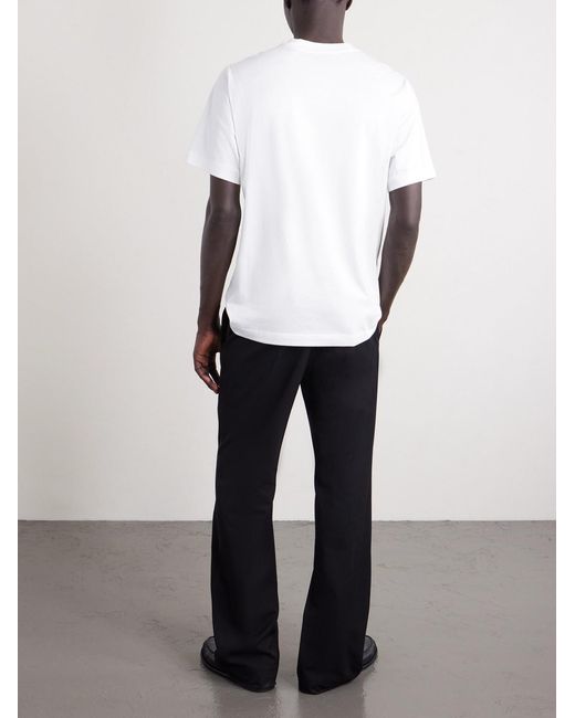 Burberry White Logo-Print Cotton-Jersey T-Shirt for men