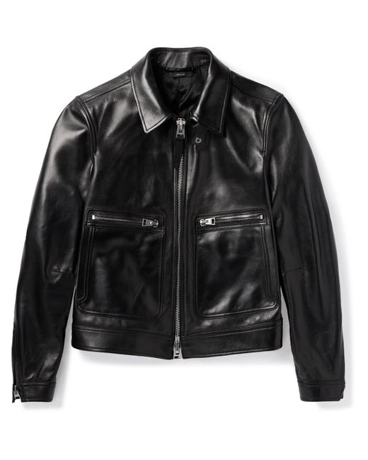 Tom Ford Black Leather Jacket for men
