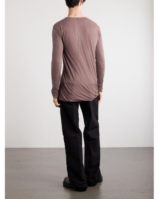 Rick Owens Pink Double Cotton T-Shirt for men