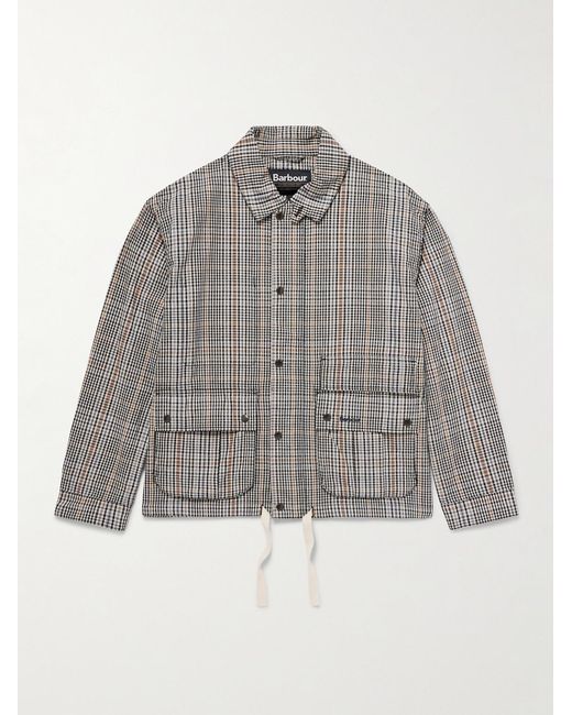 Barbour Gray Westoe Checked Woven Blouson Jacket for men