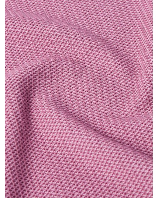 Piacenza 1733 Pink Waffle-Knit Cotton T-Shirt for men