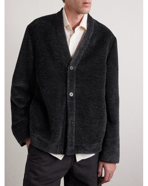 Mr P. Black Luxe Wool And Alpaca-Blend Jacket for men
