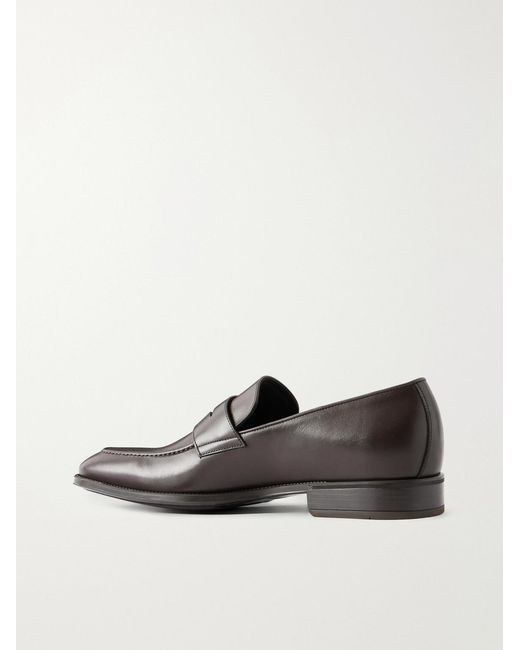 Canali Brown Leather Loafers for men