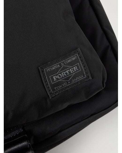 Porter-Yoshida and Co Black Senses 2way Convertible Nylon Briefcase for men