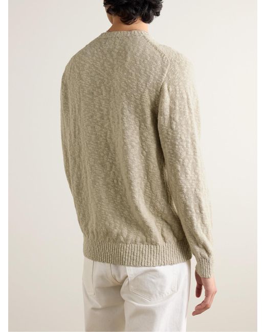 Beams Plus White Cotton-blend Sweater for men
