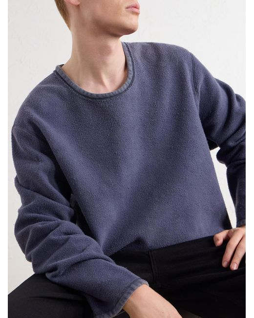 Our Legacy Blue Double Lock Brushed Cotton-Jersey Sweatshirt for men