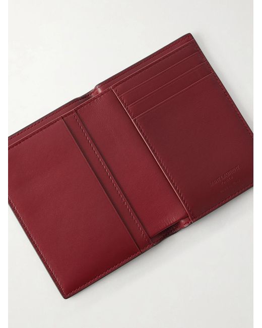 Saint Laurent Black Leather Billfold Wallet for men