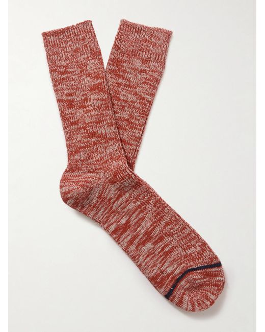 Nudie Jeans Red Knitted Socks for men