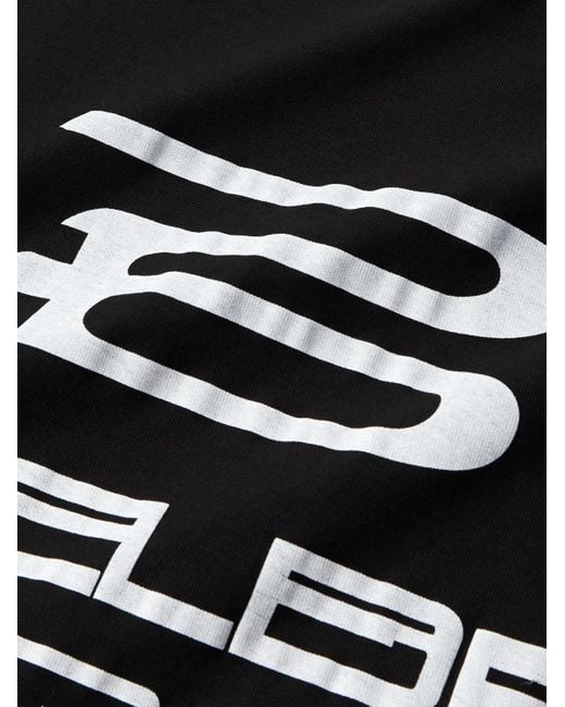 T-shirt oversize in jersey di cotone effetto consumato con stampa Inside Out di Balenciaga in Black da Uomo