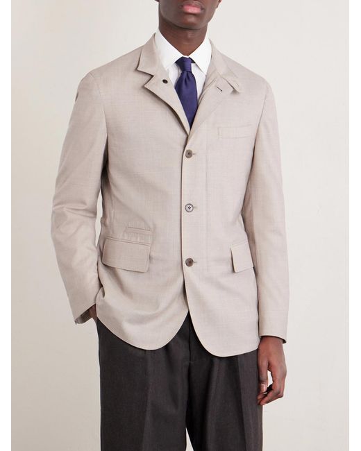 Dunhill Natural Super 130S Wool Jacket for men