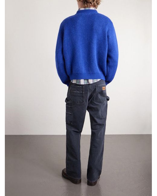 Won The West Jacquard-Knit Alpaca-Blend Sweater di CHERRY LA in Blue da Uomo